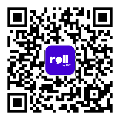 QR code that takes you to https://www.rollbyadp.com/